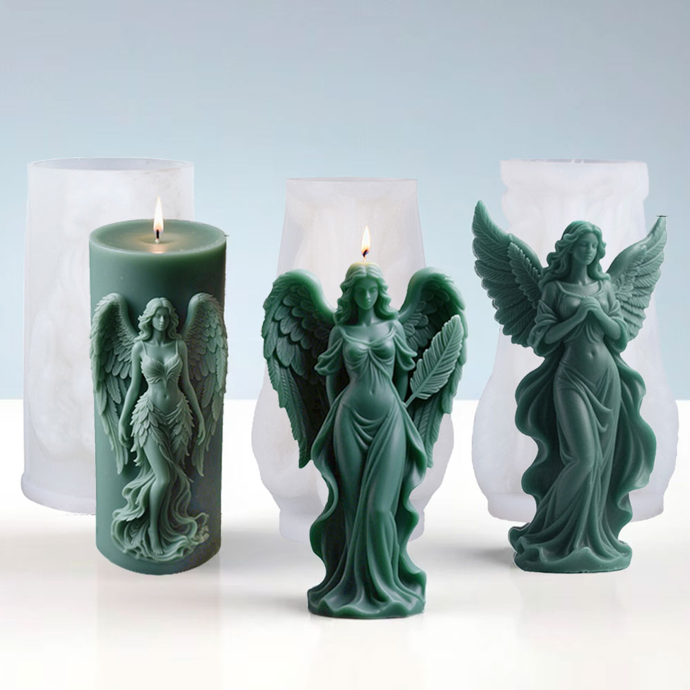 Candle Supplies Shop - Vleugels Godin Geurende Siliconen Kaars Schimmel