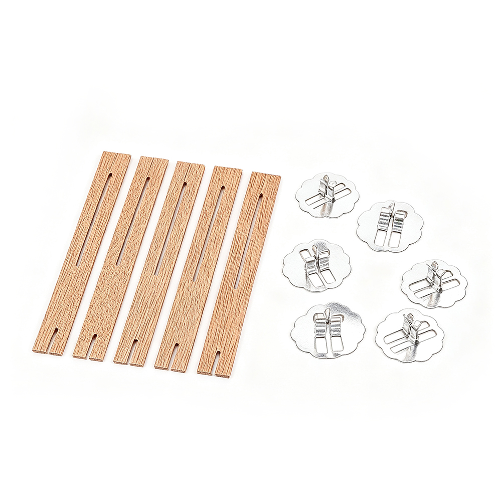 Candle Supplies Beeswax - 5 stuks natuurlijke gesleufte houten kaarslonten