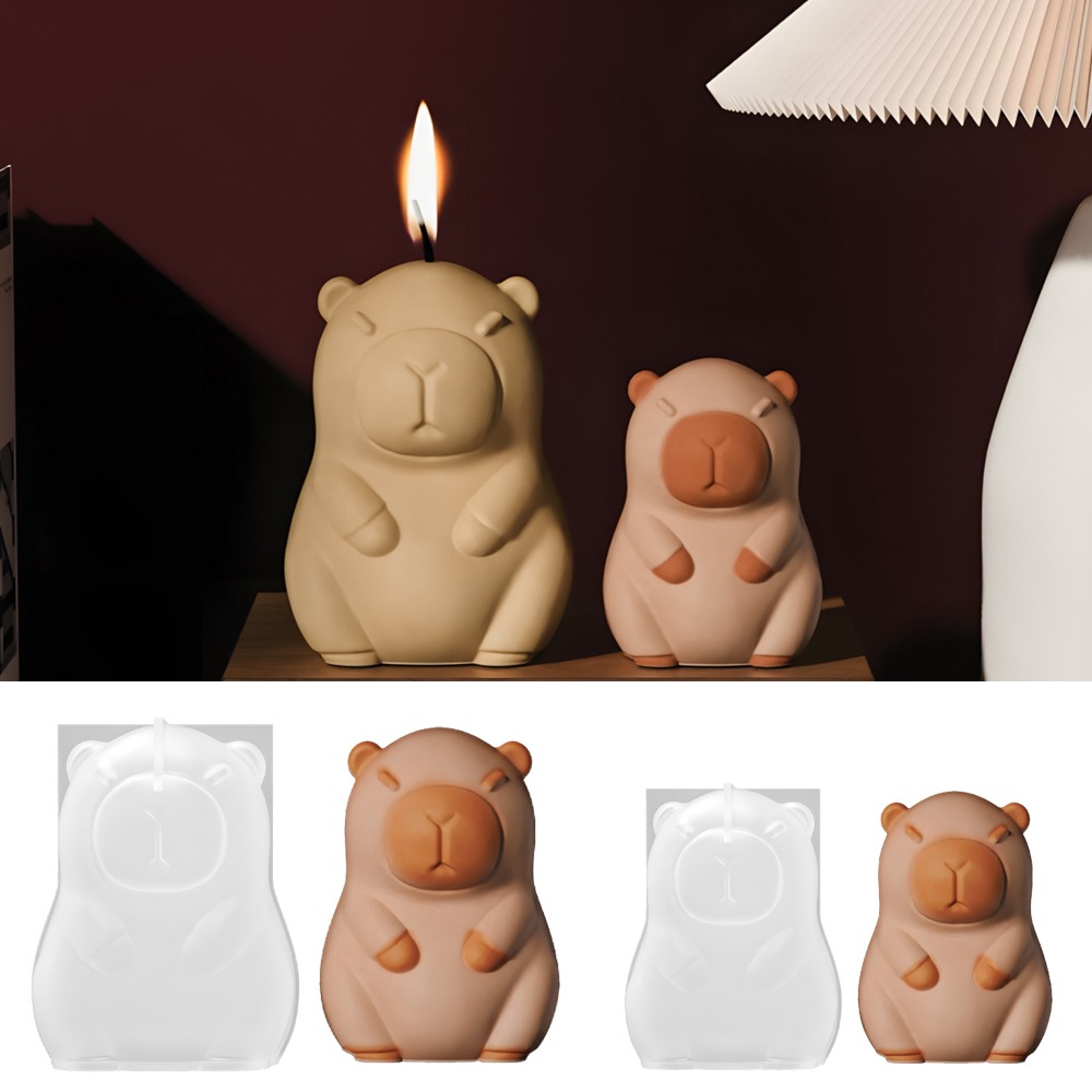Candle Supplies Shop - Staande Capibara geurkaars siliconen mal 3D