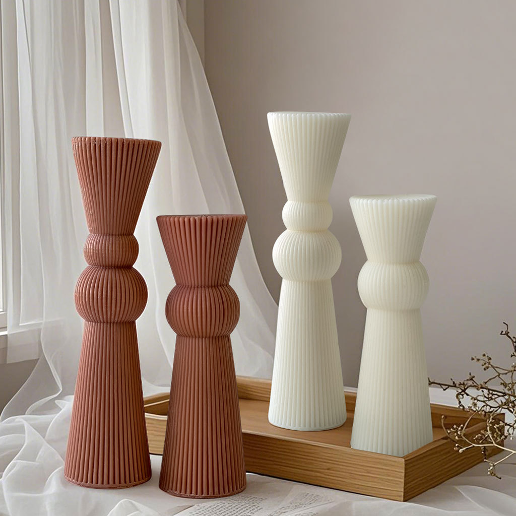 Candle Supplies Shop - DIY lange staaf gestreepte pijler kaars