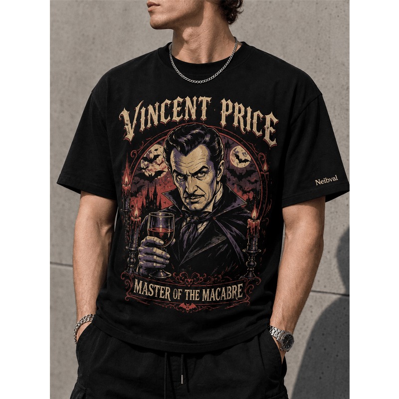 Black Tin Candle - Retro Gotisch Vampier Horror T-shirt, Retro