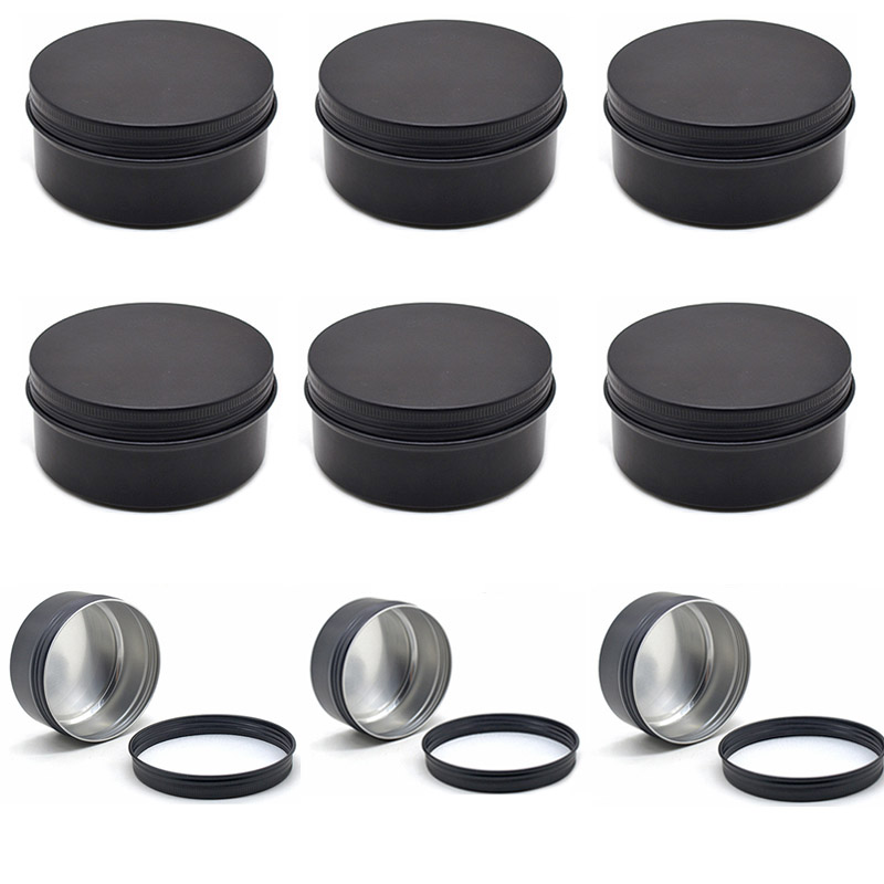 Zwarte lege ronde aluminium do - Black Tin Candle recensie en prijs