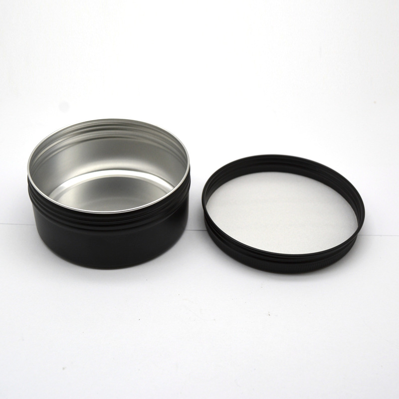 Zwarte lege ronde aluminium do - Black Tin Candle recensie en prijs