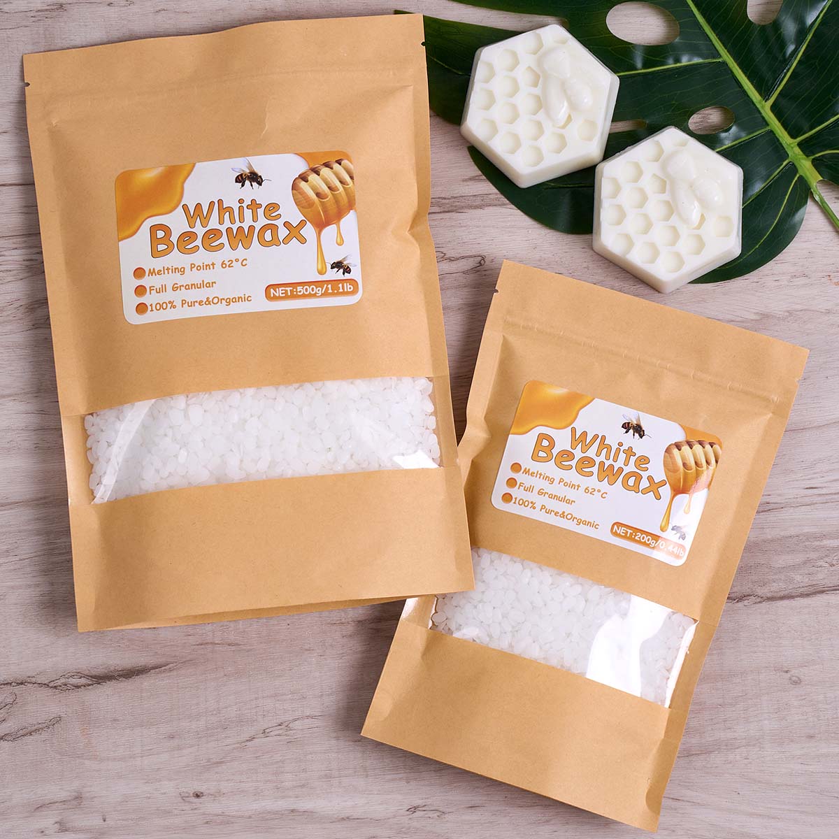 1000g Witte Bijenwas DIY Kaars - Candle Supplies Beeswax recensie en prijs