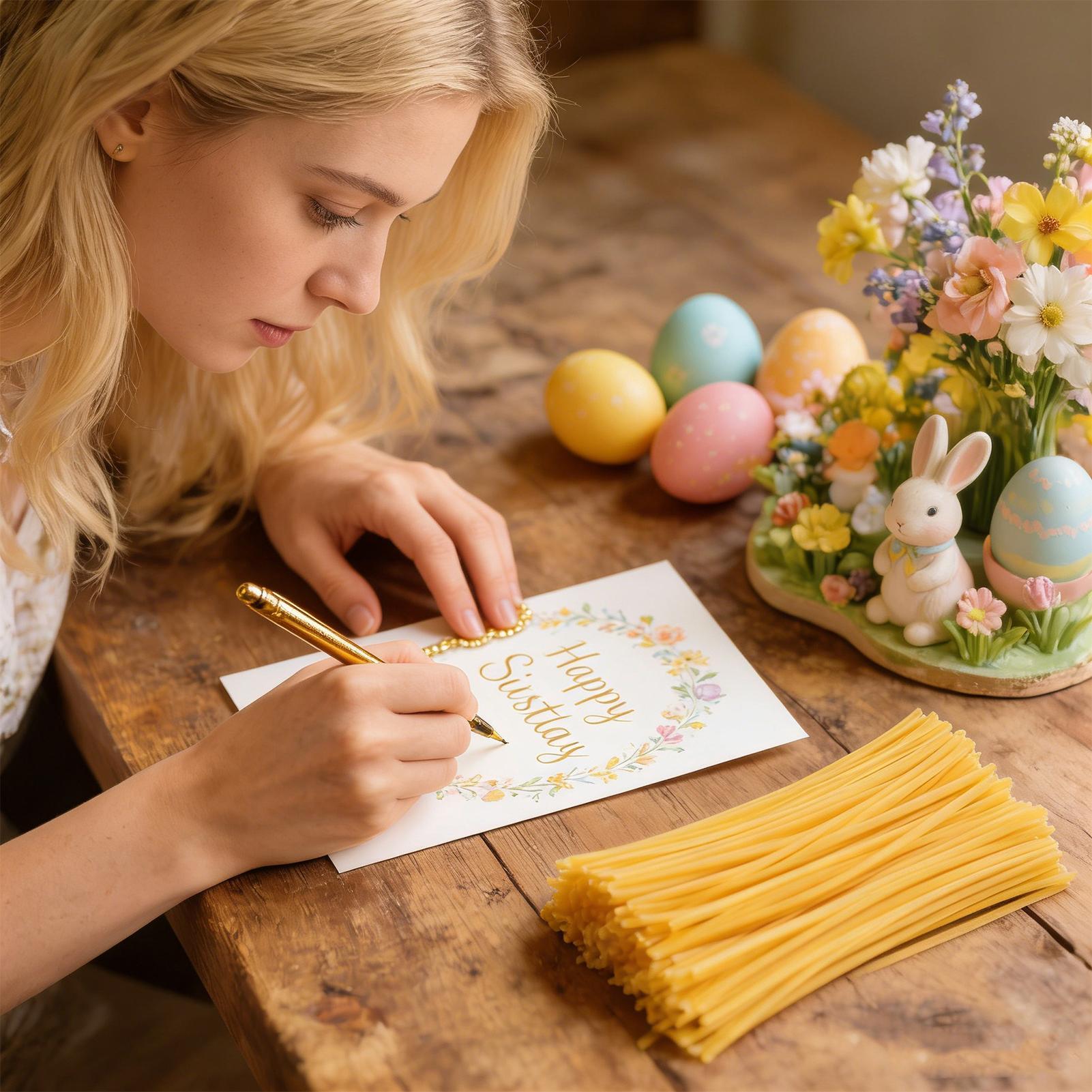 Ei-decoratie bijenwasstokjes 1 - Candle Supplies Beeswax recensie en prijs